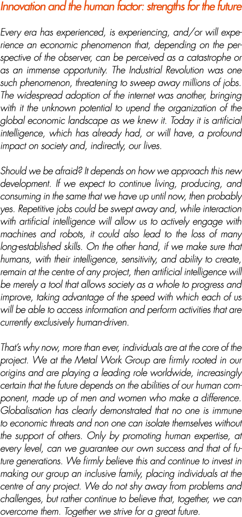 Innovation and the human factor: strengths for the future Every era has experienced, is experiencing, and or will exp   